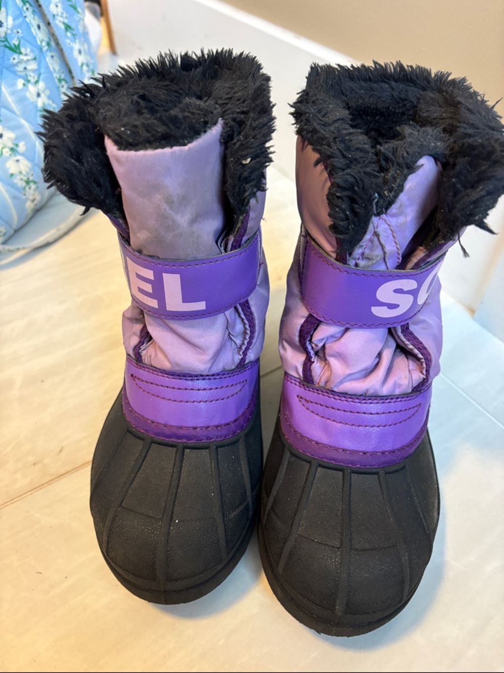 Sorel Kids Purple and Black Snow Boots